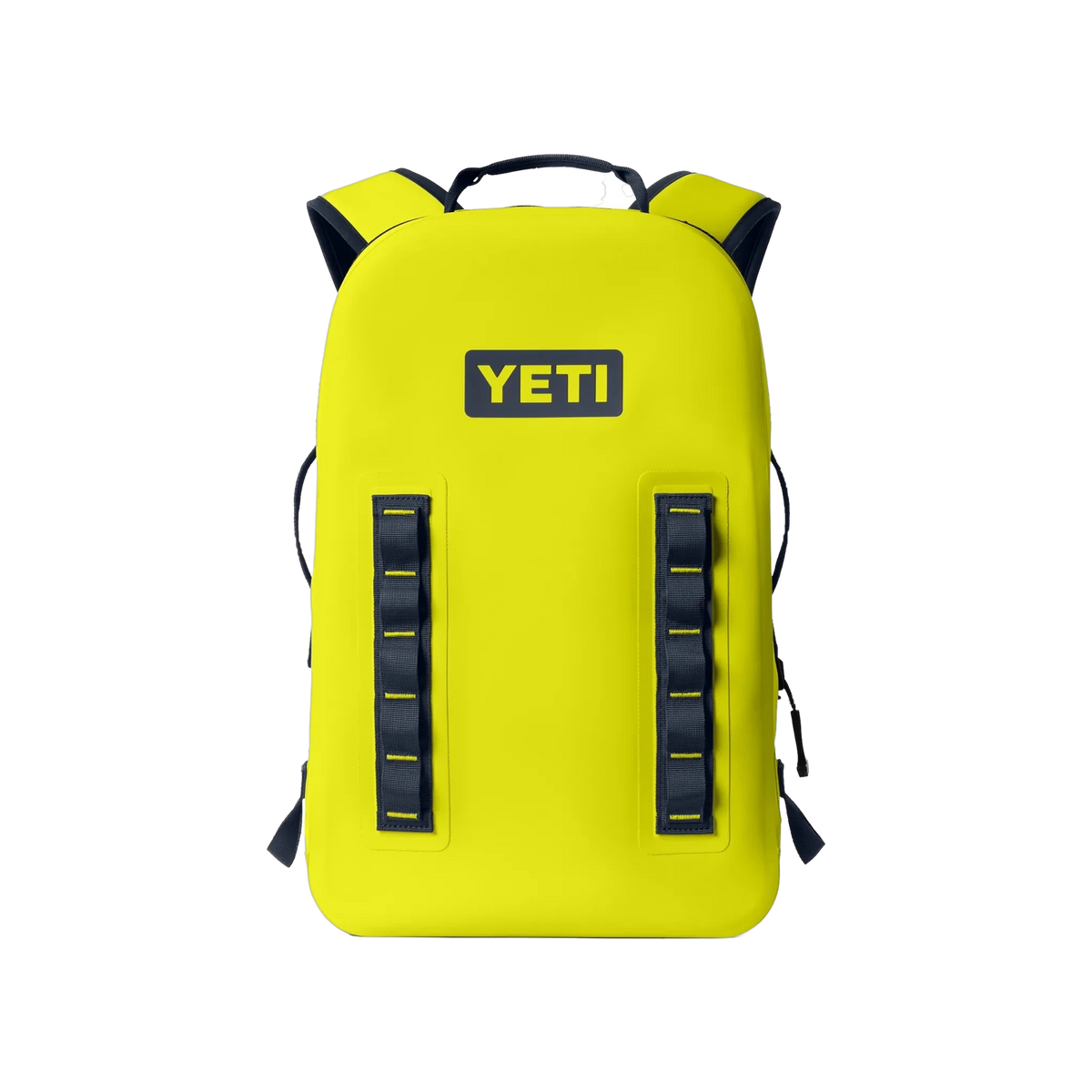 YETI Panga 28L Waterproof Backpack in Firefly Yellow — custom branded by Motive
