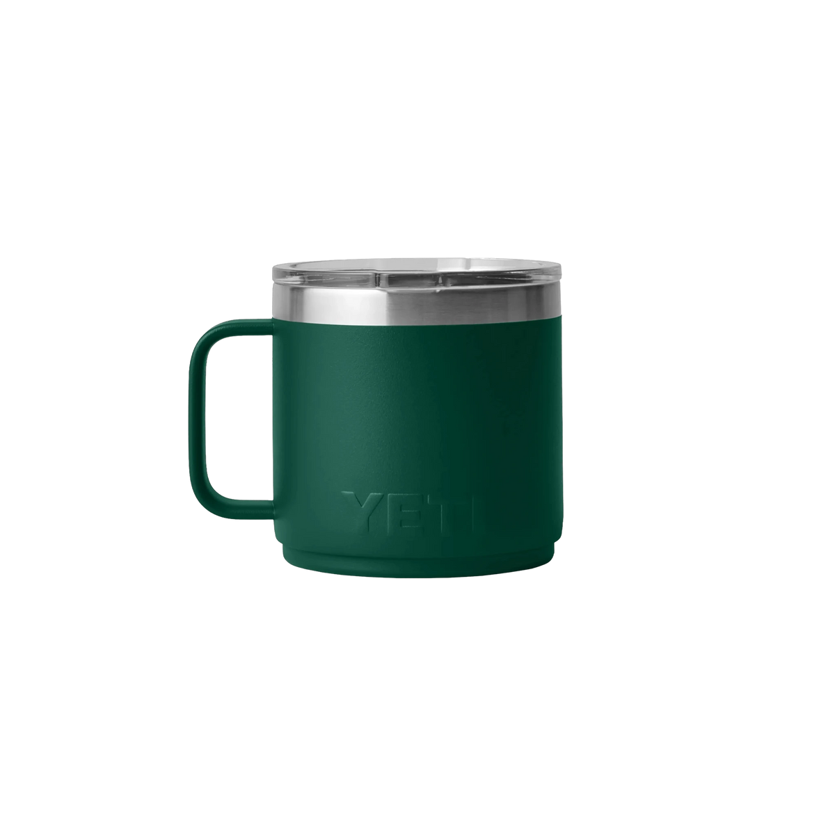 YETI Rambler Stackable Mug in Black Forest Green — custom branded by Motive