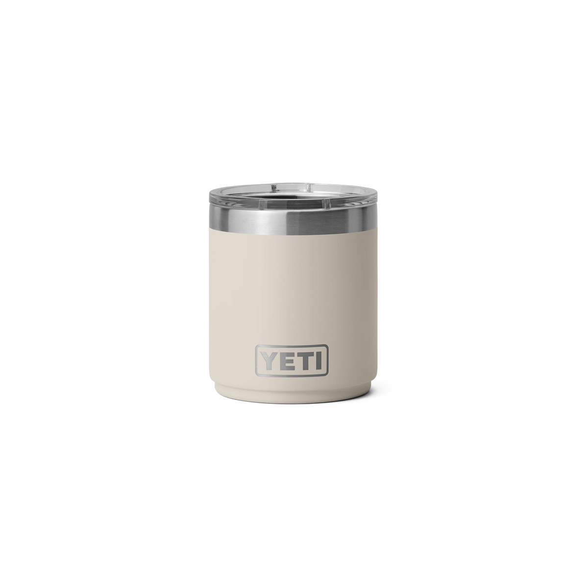 YETI Rambler 10oz Stackable Lowball in Cape Taupe — custom branded by Motive