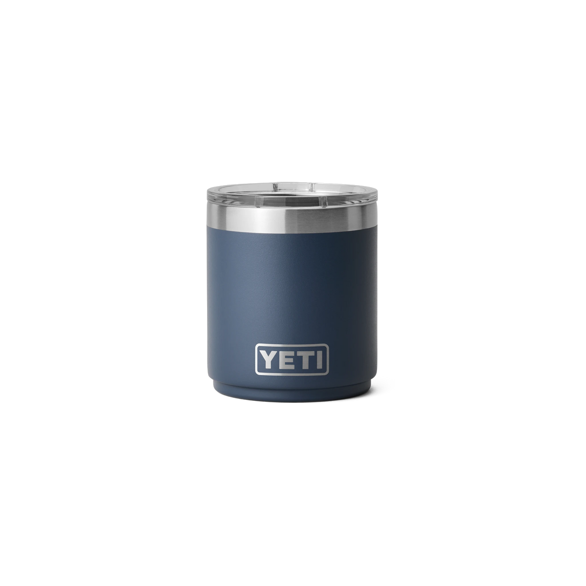 YETI Rambler 10oz Stackable Lowball in Navy — custom branded by Motive