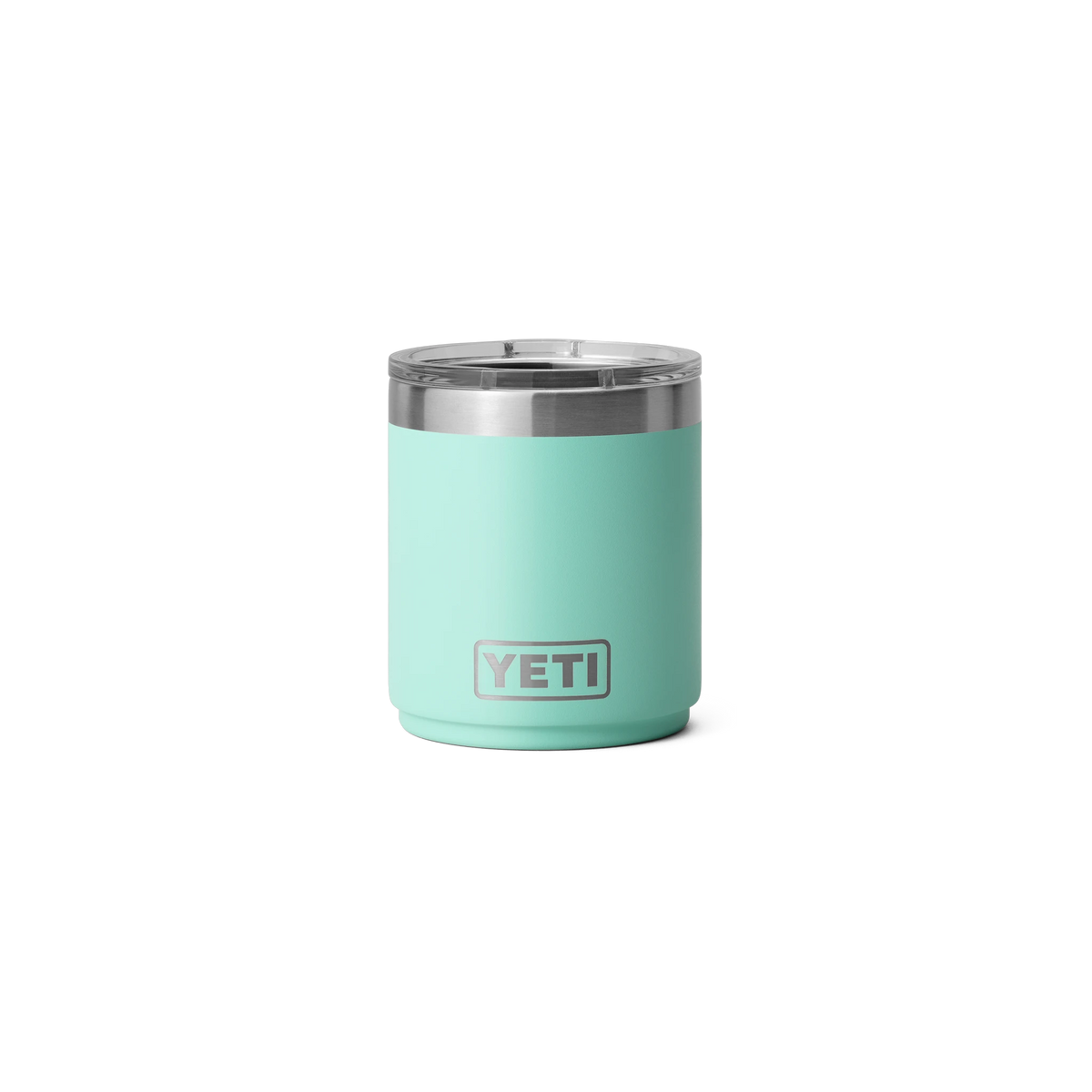 YETI Rambler 10oz Stackable Lowball in Seafoam — custom branded by Motive