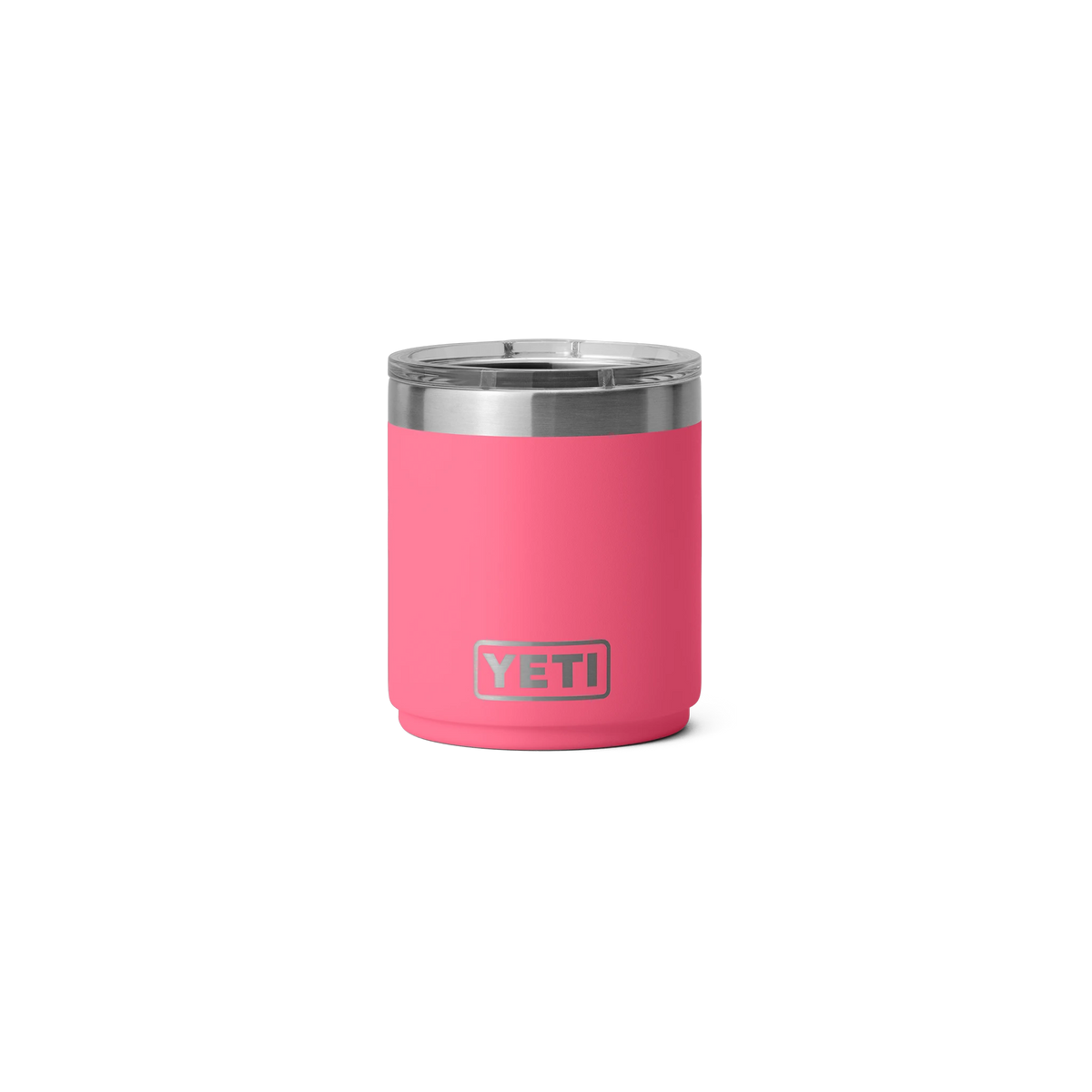 YETI Rambler 10oz Stackable Lowball in Tropical Pink — custom branded by Motive
