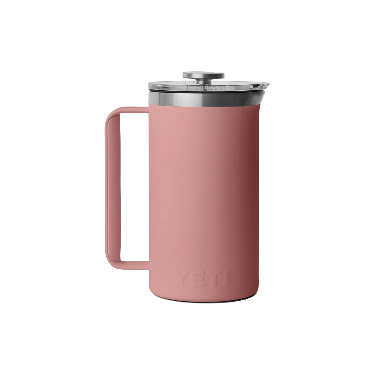 YETI Rambler French Press in Sandstone Pink — custom branded by Motive