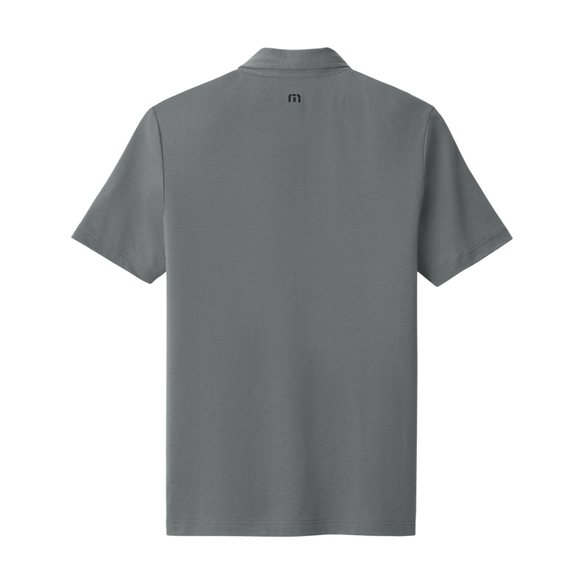 TravisMathew Glenview Polo in Quiet Shade Grey — custom branded by Motive