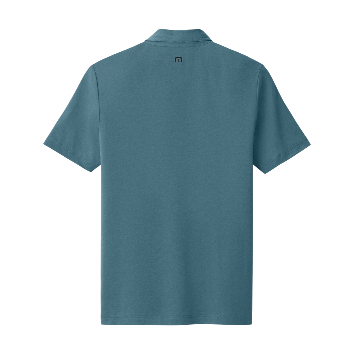 TravisMathew Glenview Polo in Stellar Blue — custom branded by Motive