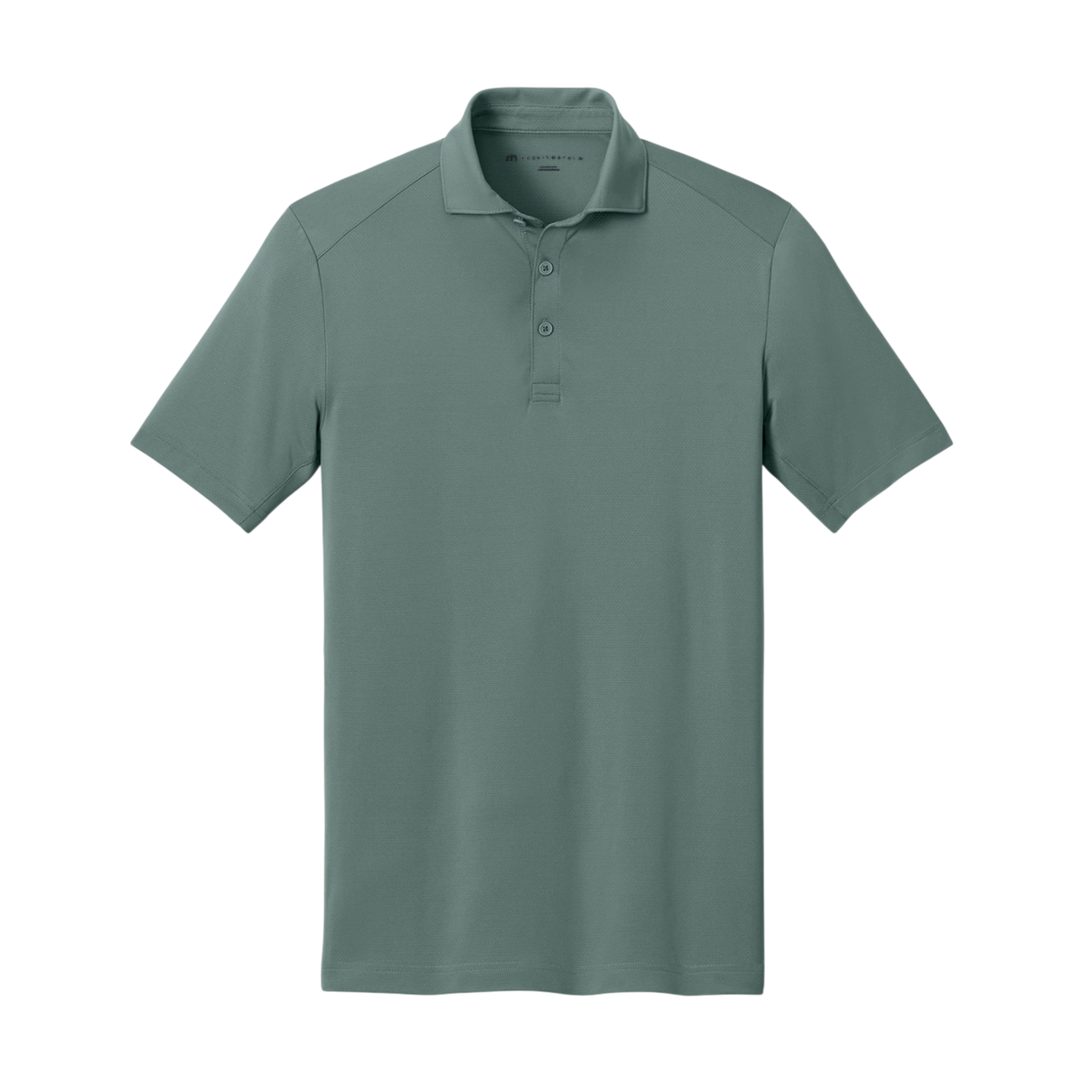 TravisMathew Onward Polo in Balsam Green — custom branded by Motive