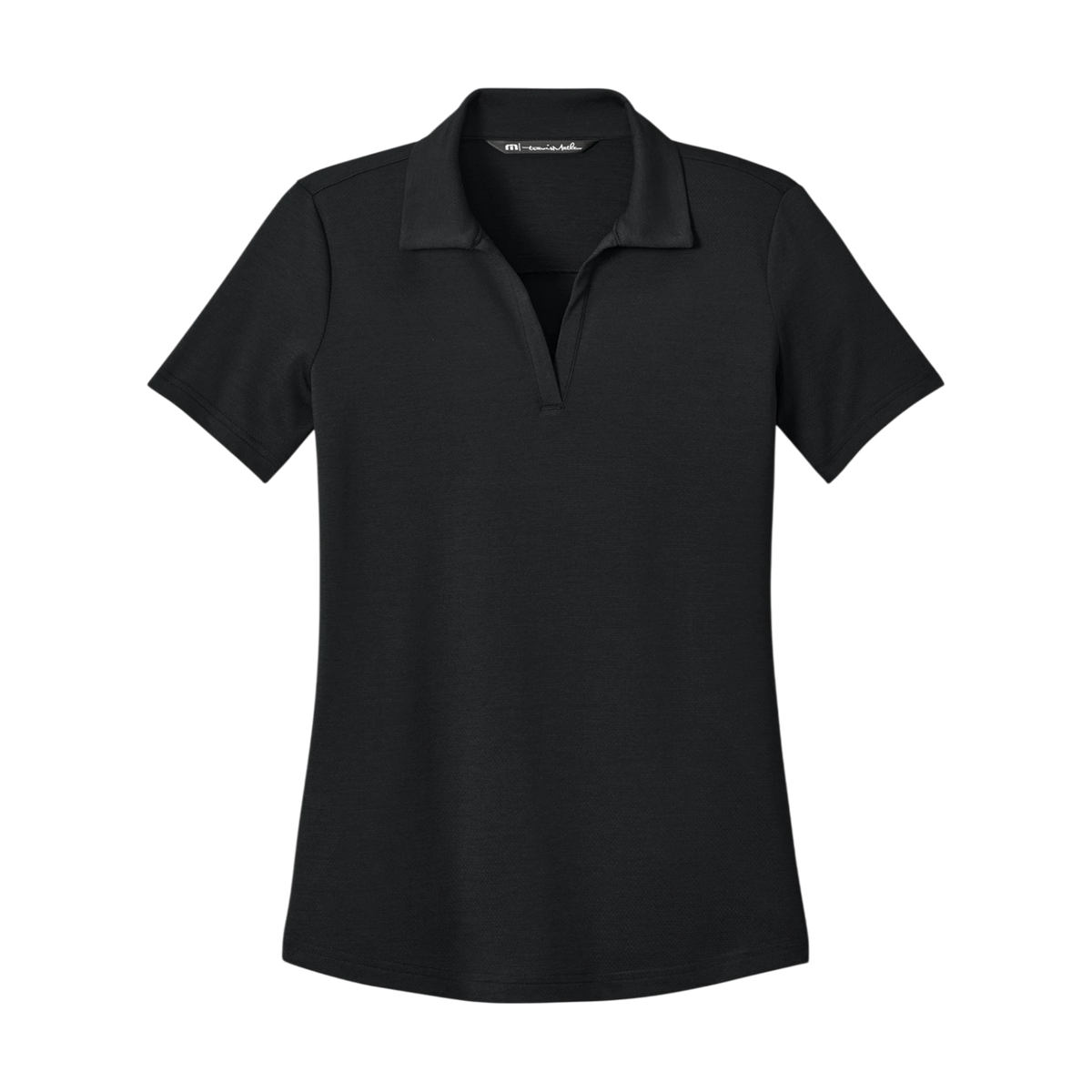 TravisMathew Women's Onward Polo in Black — custom branded by Motive
