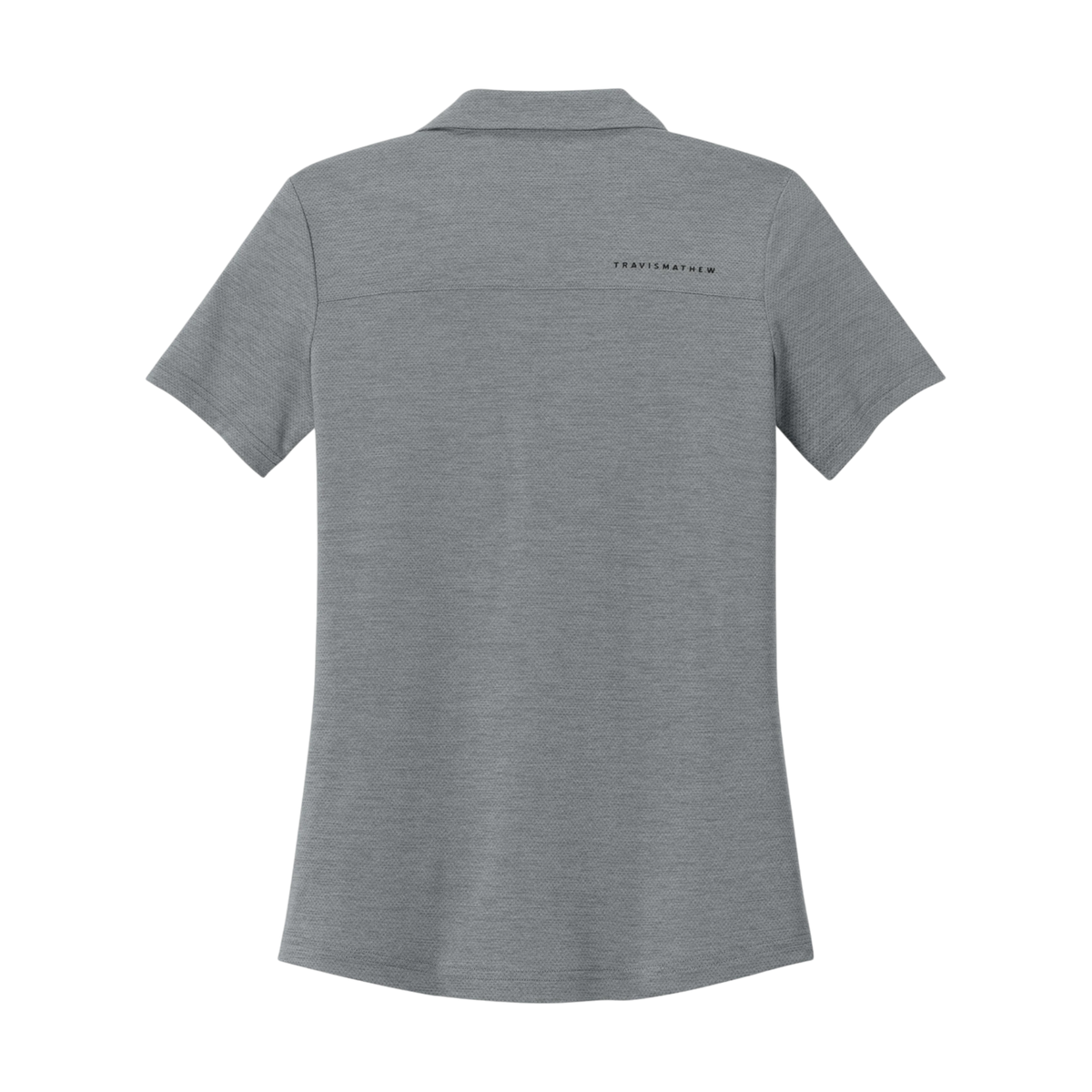 TravisMathew Women's Onward Polo in Quiet Shade Grey Heather — custom branded by Motive