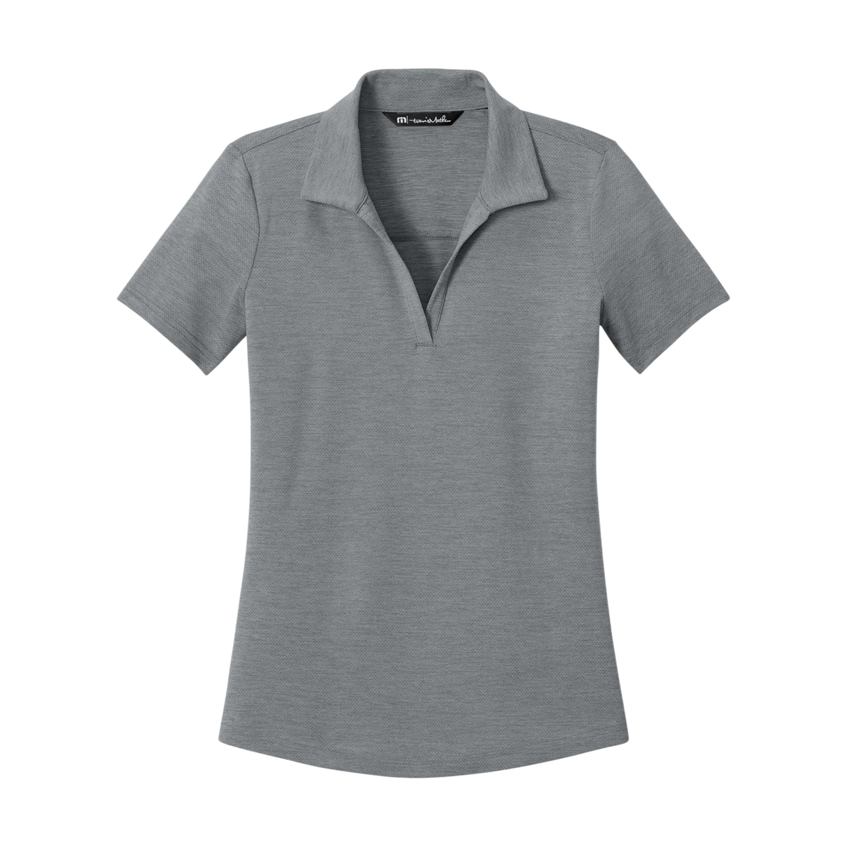TravisMathew Women's Onward Polo in Quiet Shade Grey Heather — custom branded by Motive