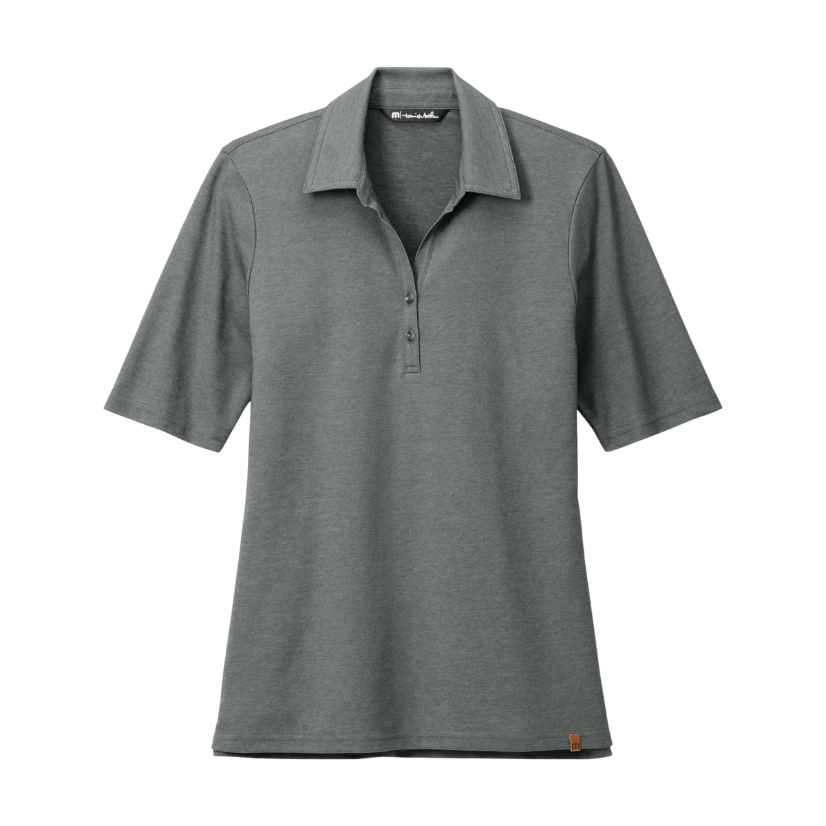 TravisMathew Women's Sunsetters Polo in Black Heather — custom branded by Motive