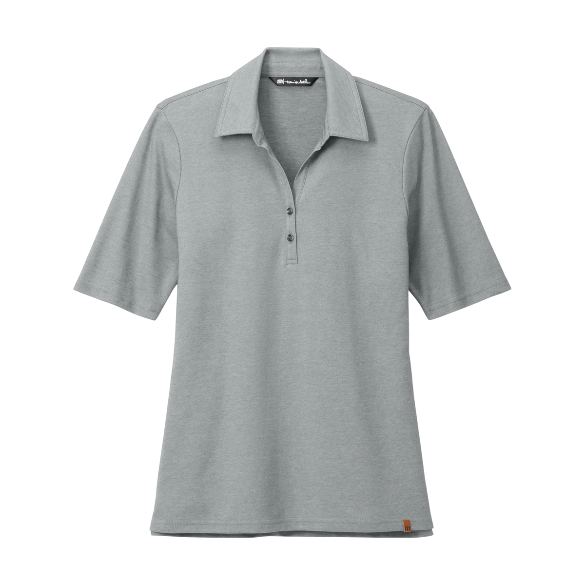 TravisMathew Women's Sunsetters Polo in Grey Heather — custom branded by Motive
