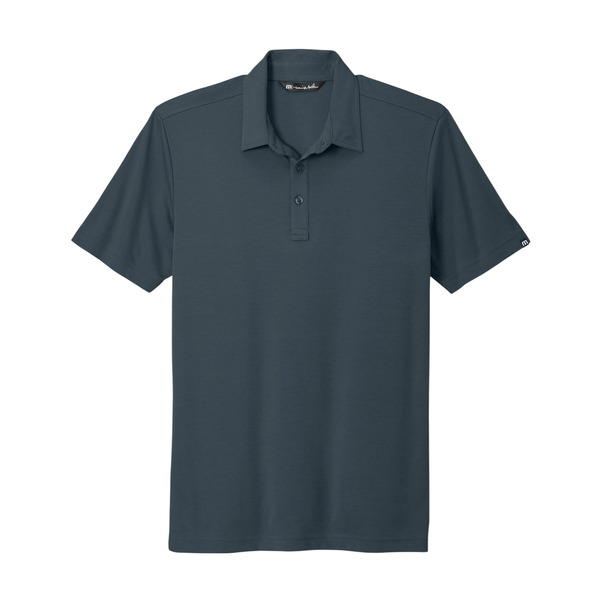 TravisMathew Oceanside Solid Polo in Blue Nights — custom branded by Motive