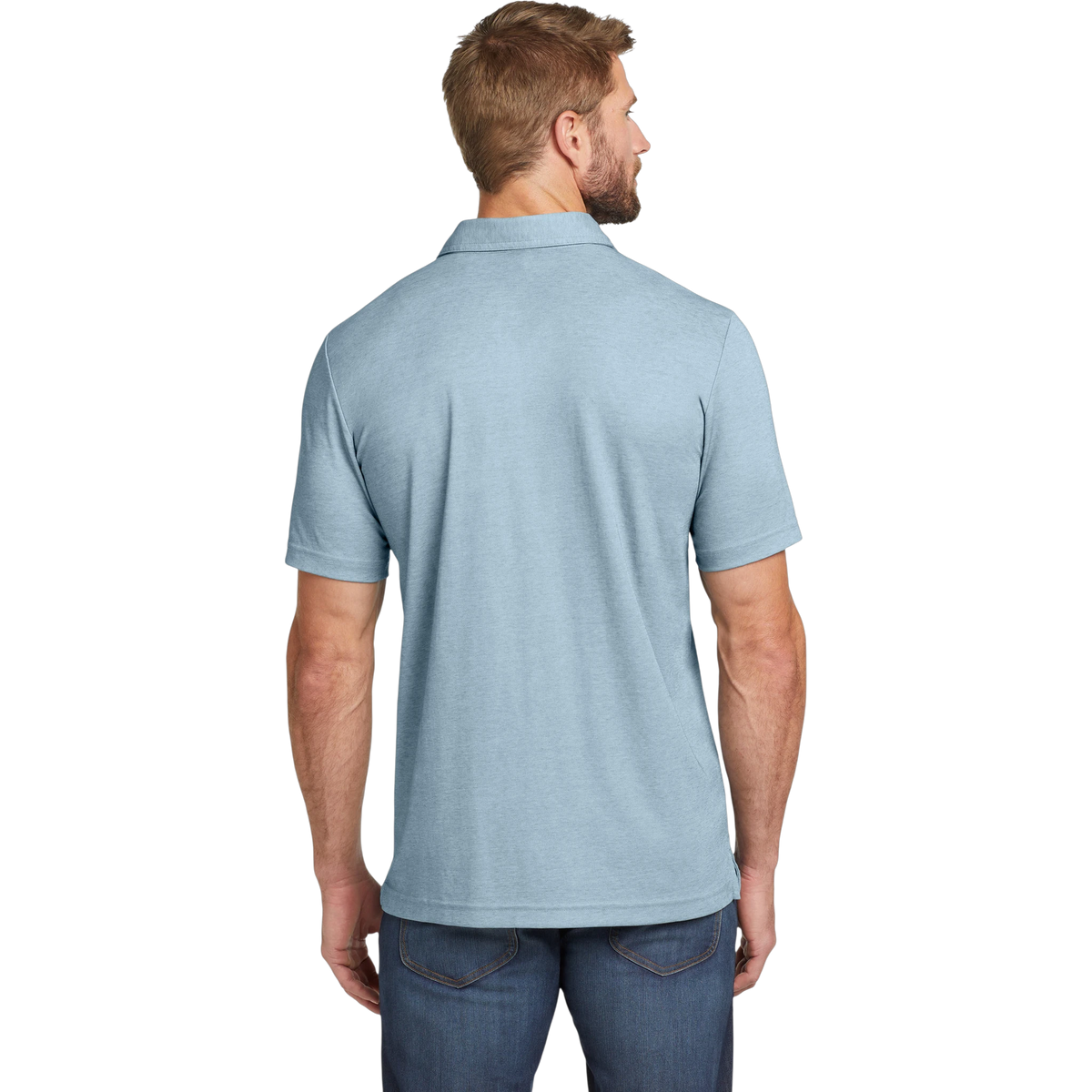 TravisMathew Oceanside Heather Polo in Allure Heather