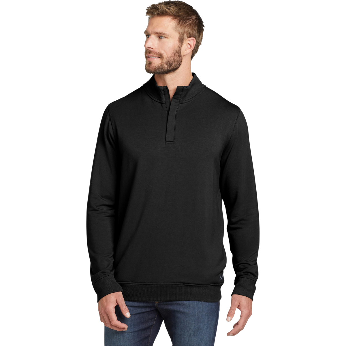 TravisMathew Newport 1/4-Zip Fleece in Black