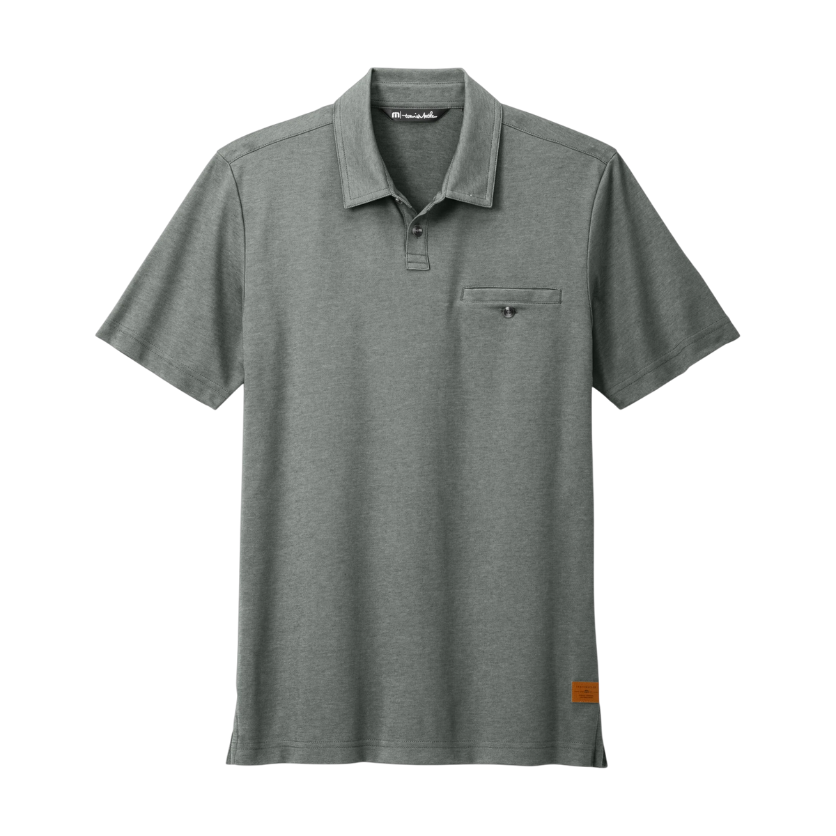 TravisMathew Sunsetters Pocket Polo in Black Heather