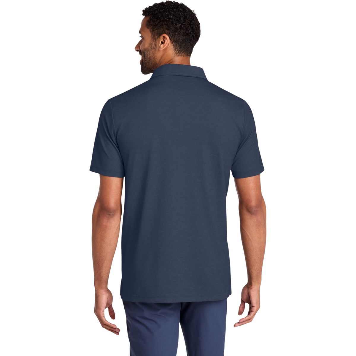 TravisMathew Sunsetters Pocket Polo in Blue Nights — custom branded by Motive