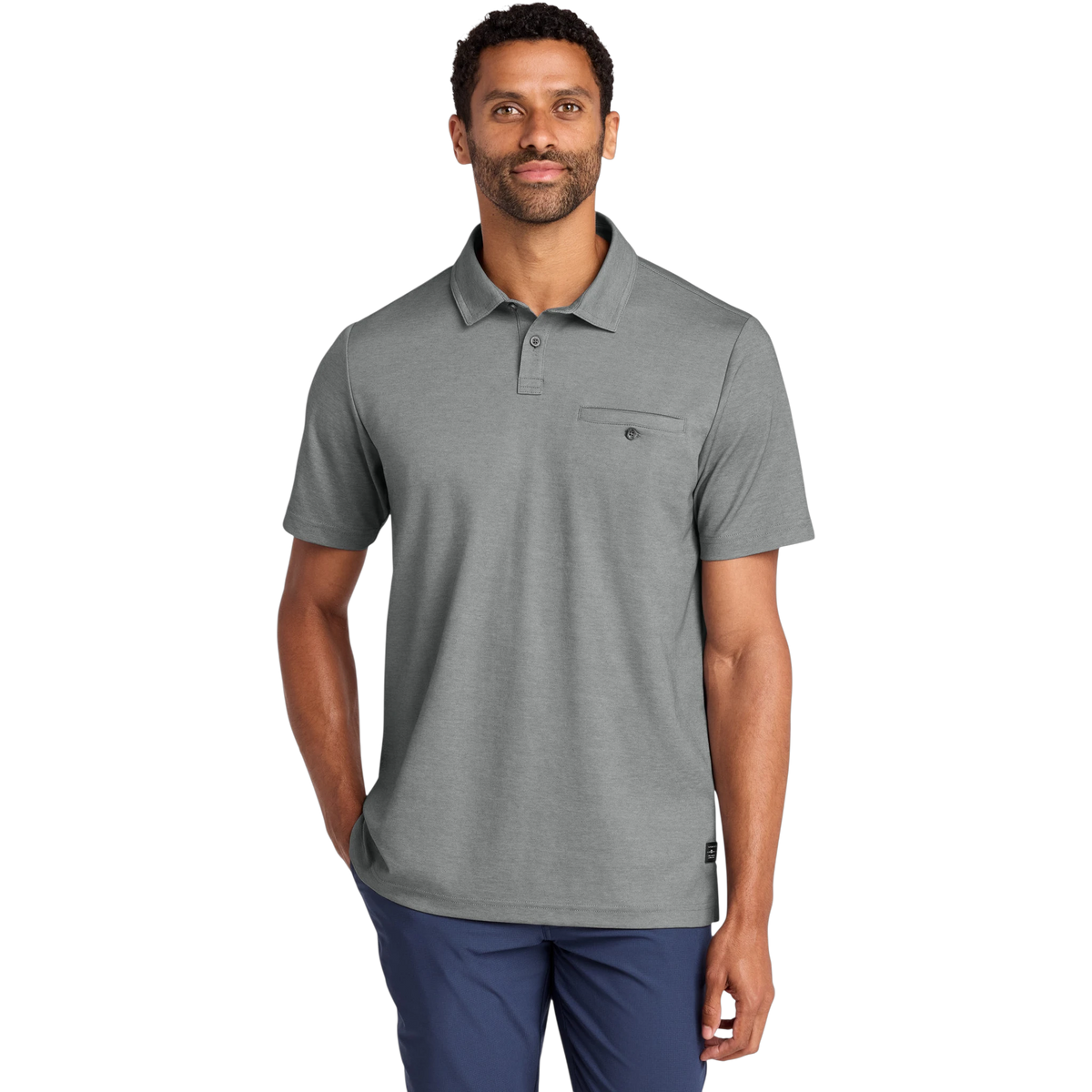 TravisMathew Sunsetters Pocket Polo in Grey Heather