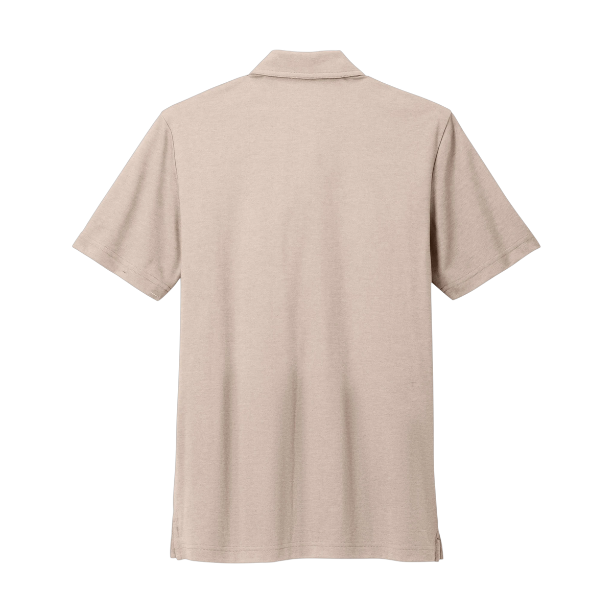 TravisMathew Sunsetters Pocket Polo in Portabella Heather — custom branded by Motive