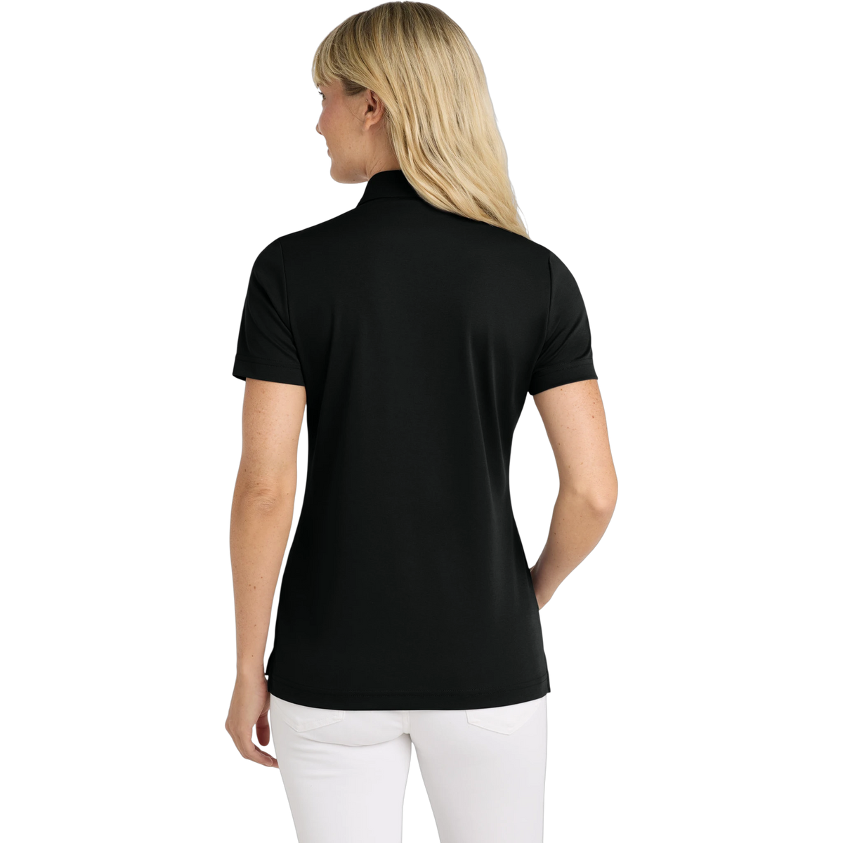 TravisMathew Women's Oceanside Solid Polo in Black