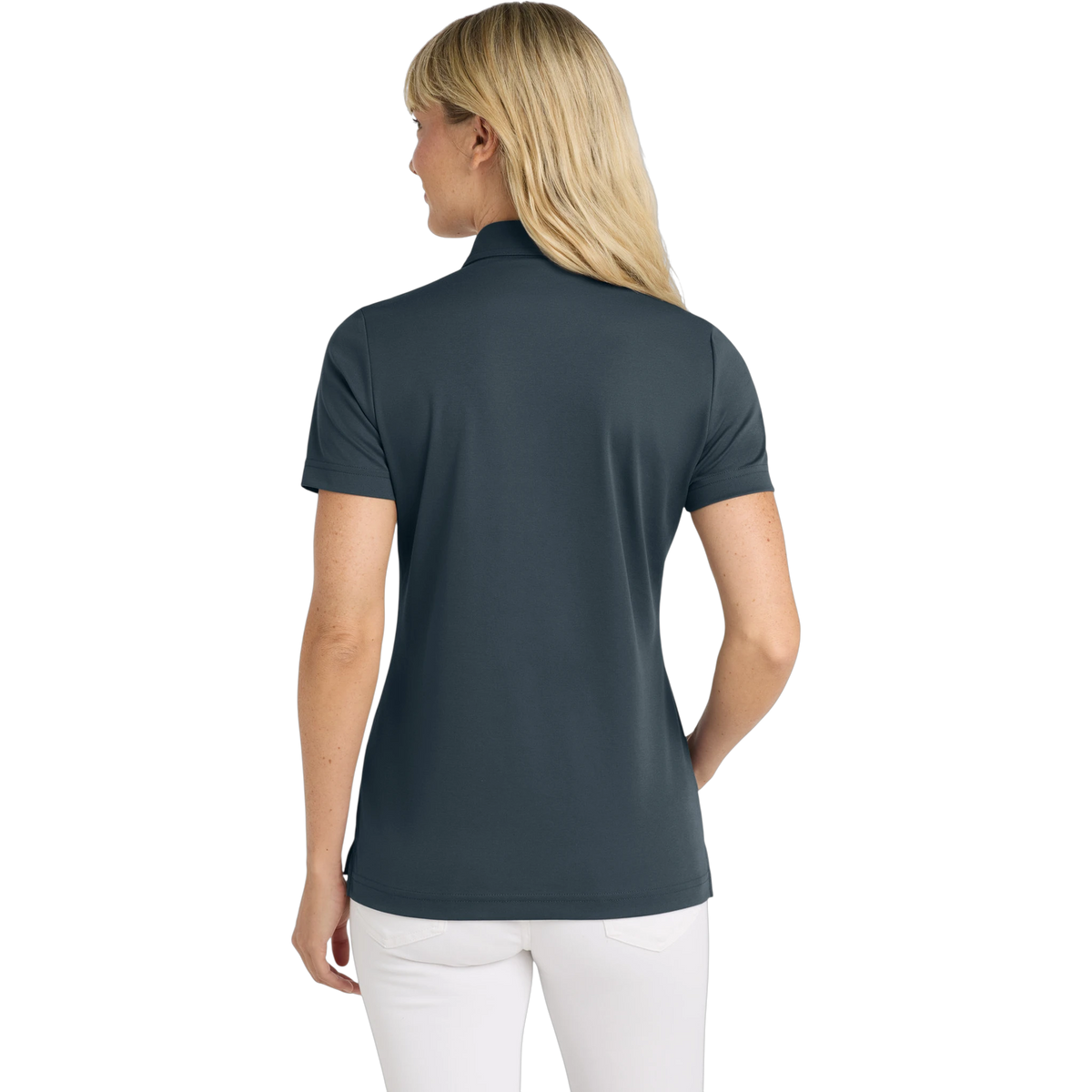 TravisMathew Women's Oceanside Solid Polo in Blue Nights — custom branded by Motive