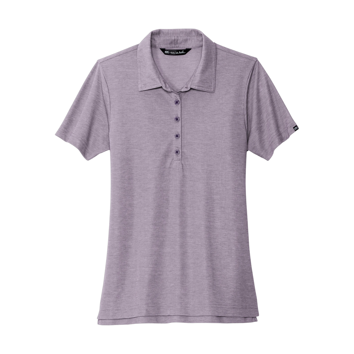 TravisMathew Women's Oceanside Heather Polo in Purple Sage Heather — custom branded by Motive