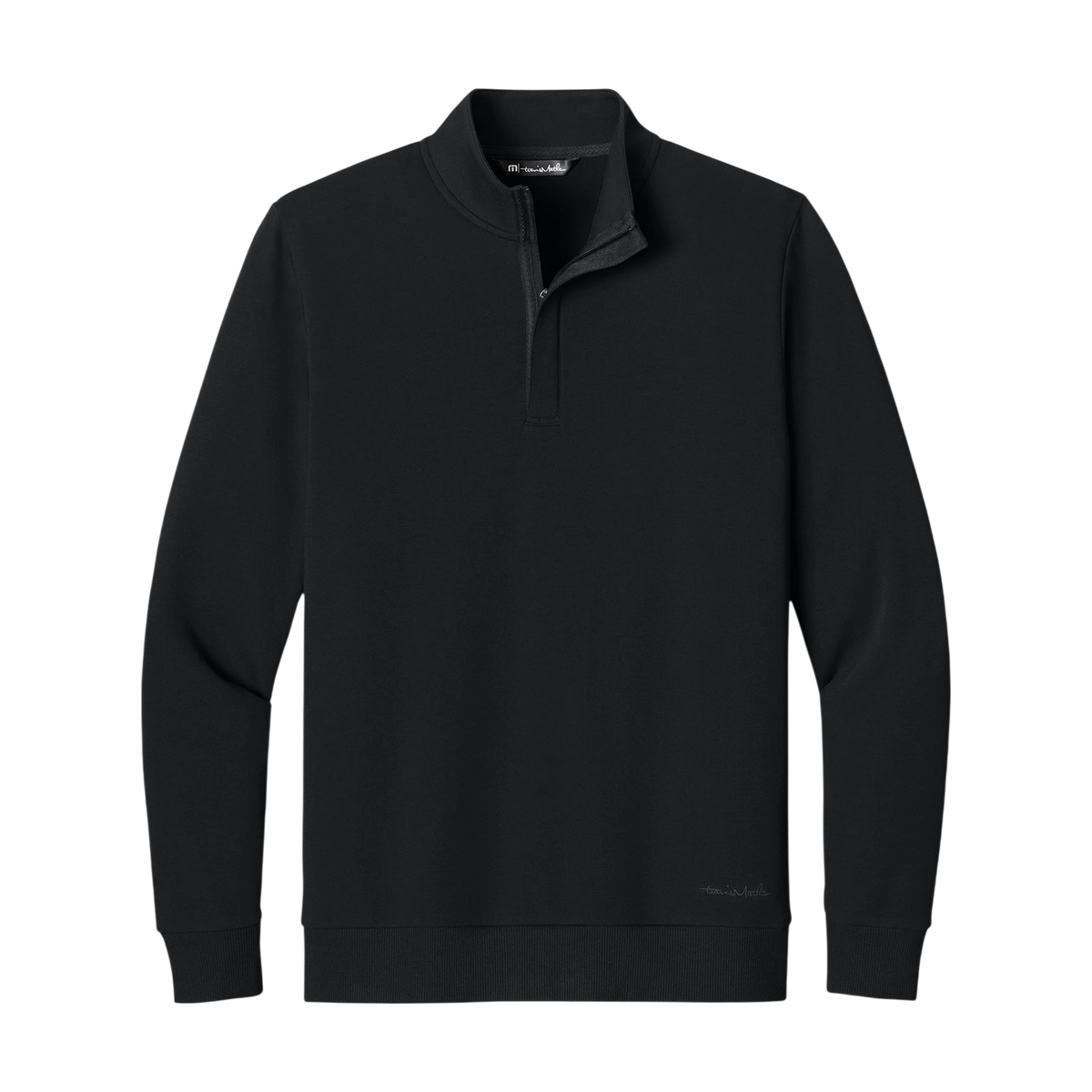 TravisMathew Ocean Villa 1/4-Zip in Black — custom branded by Motive