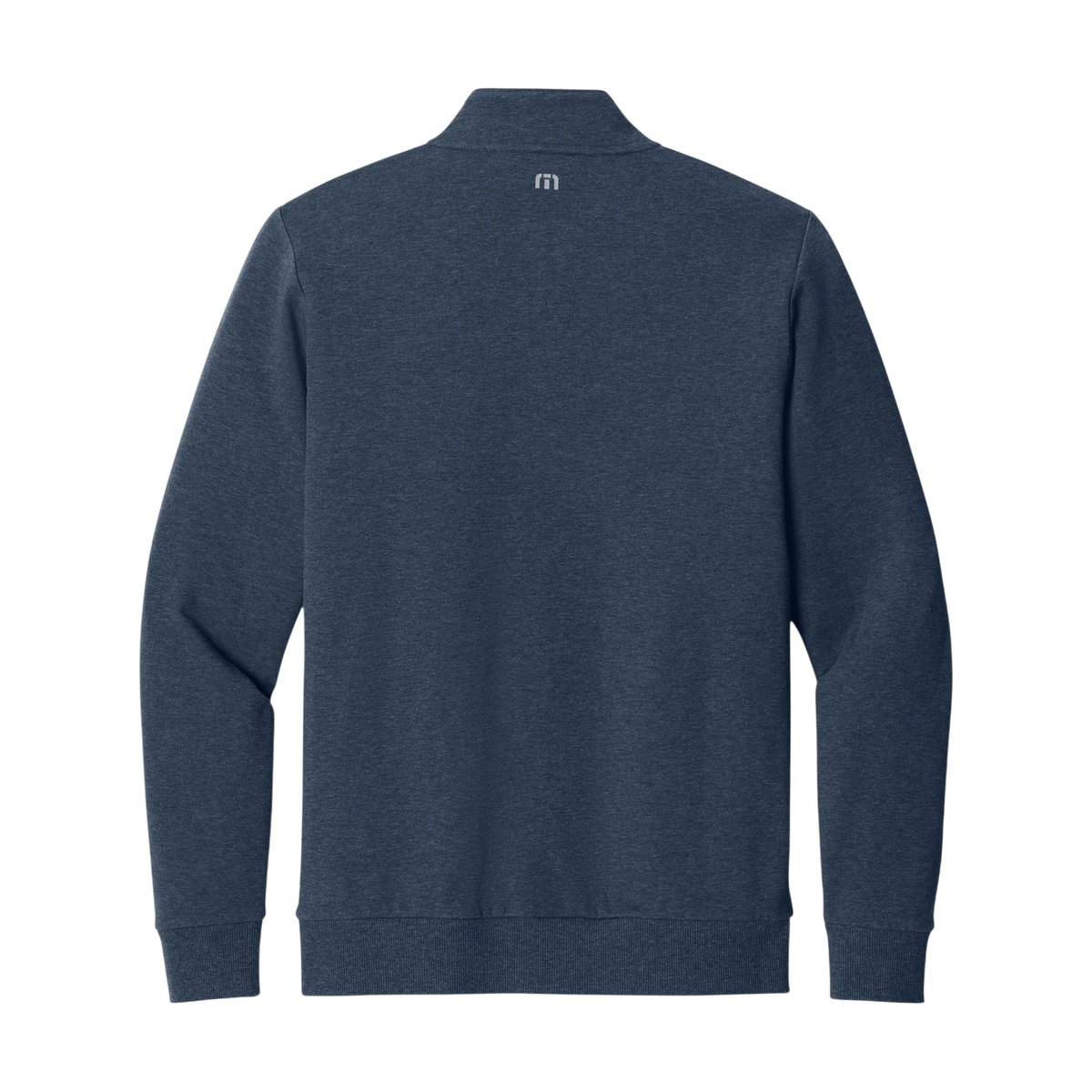 TravisMathew Ocean Villa 1/4-Zip in Blue Heather — custom branded by Motive