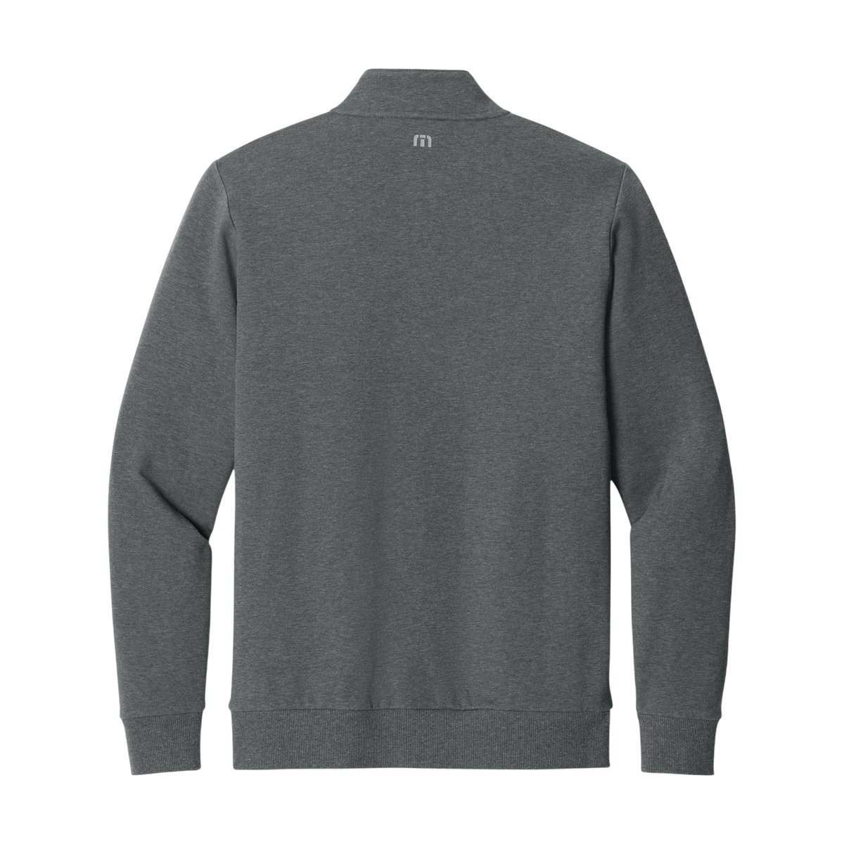 TravisMathew Ocean Villa 1/4-Zip in Dark Grey Heather — custom branded by Motive
