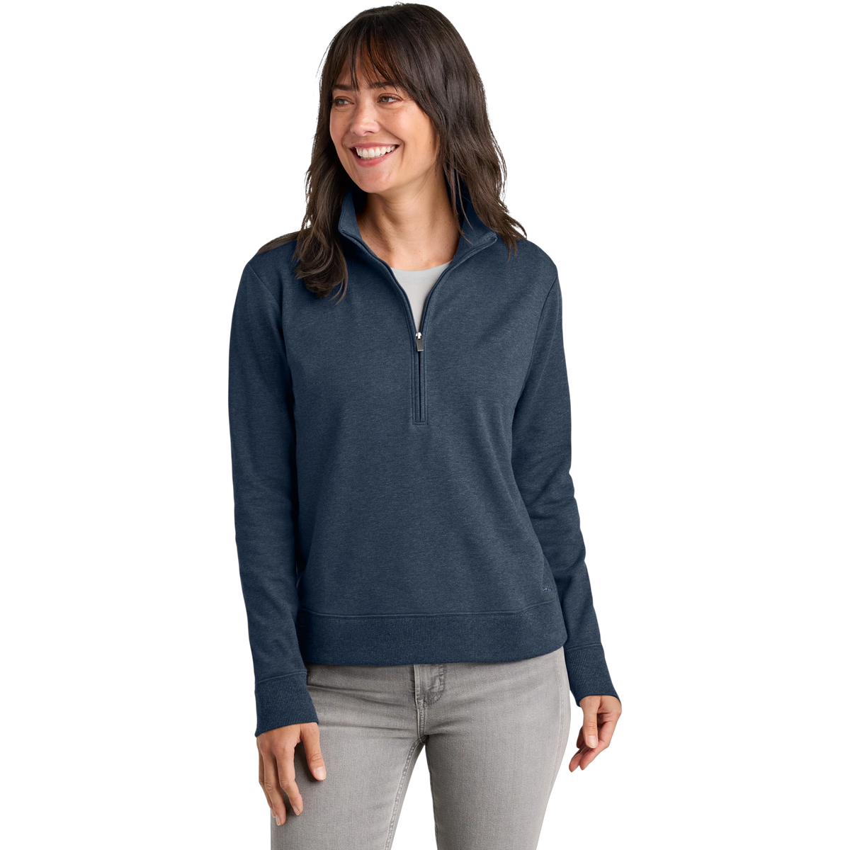 TravisMathew Women's Ocean Villa 1/4-Zip in Blue Heather