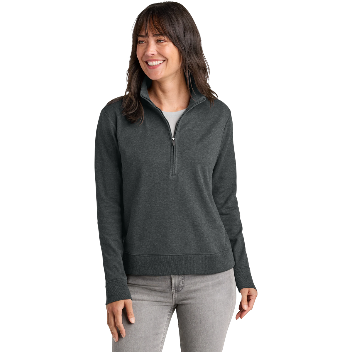 TravisMathew Women's Ocean Villa 1/4-Zip in Dark Grey Heather