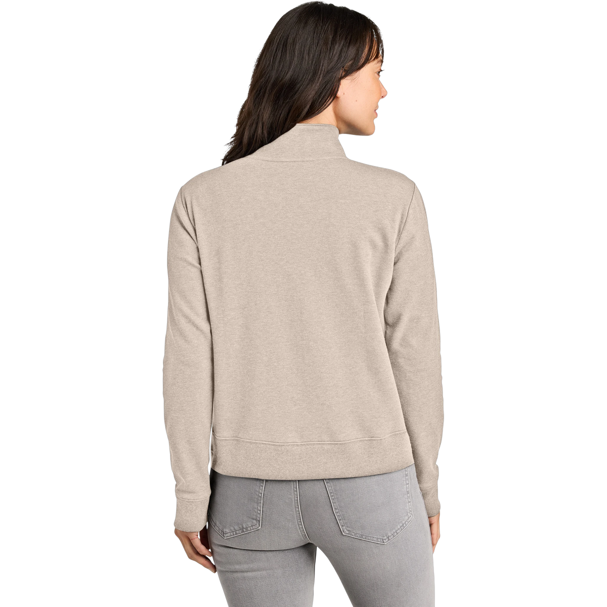 TravisMathew Women's Ocean Villa 1/4-Zip in Natural Heather — custom branded by Motive