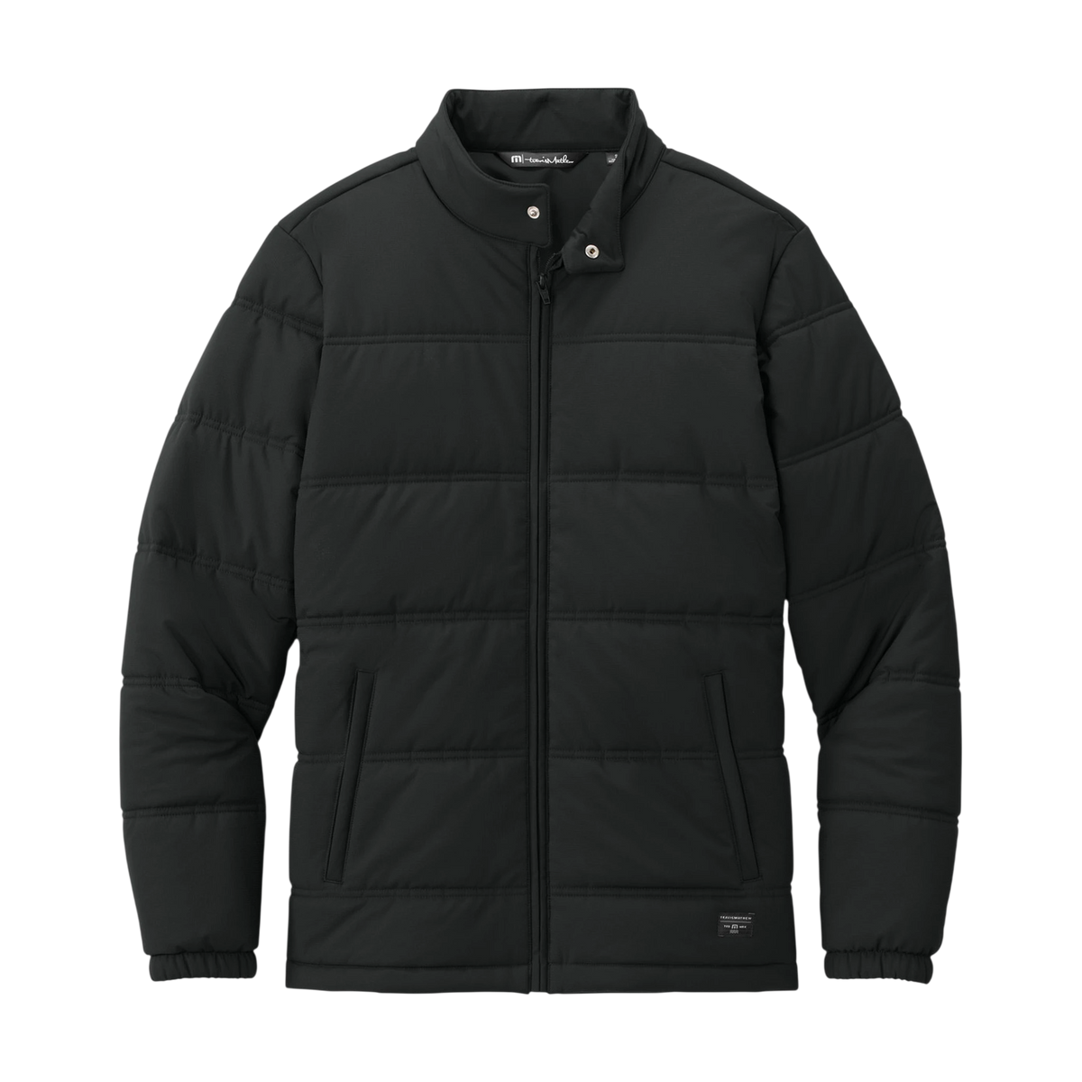 TravisMathew Cold Bay Jacket in Black — custom branded by Motive