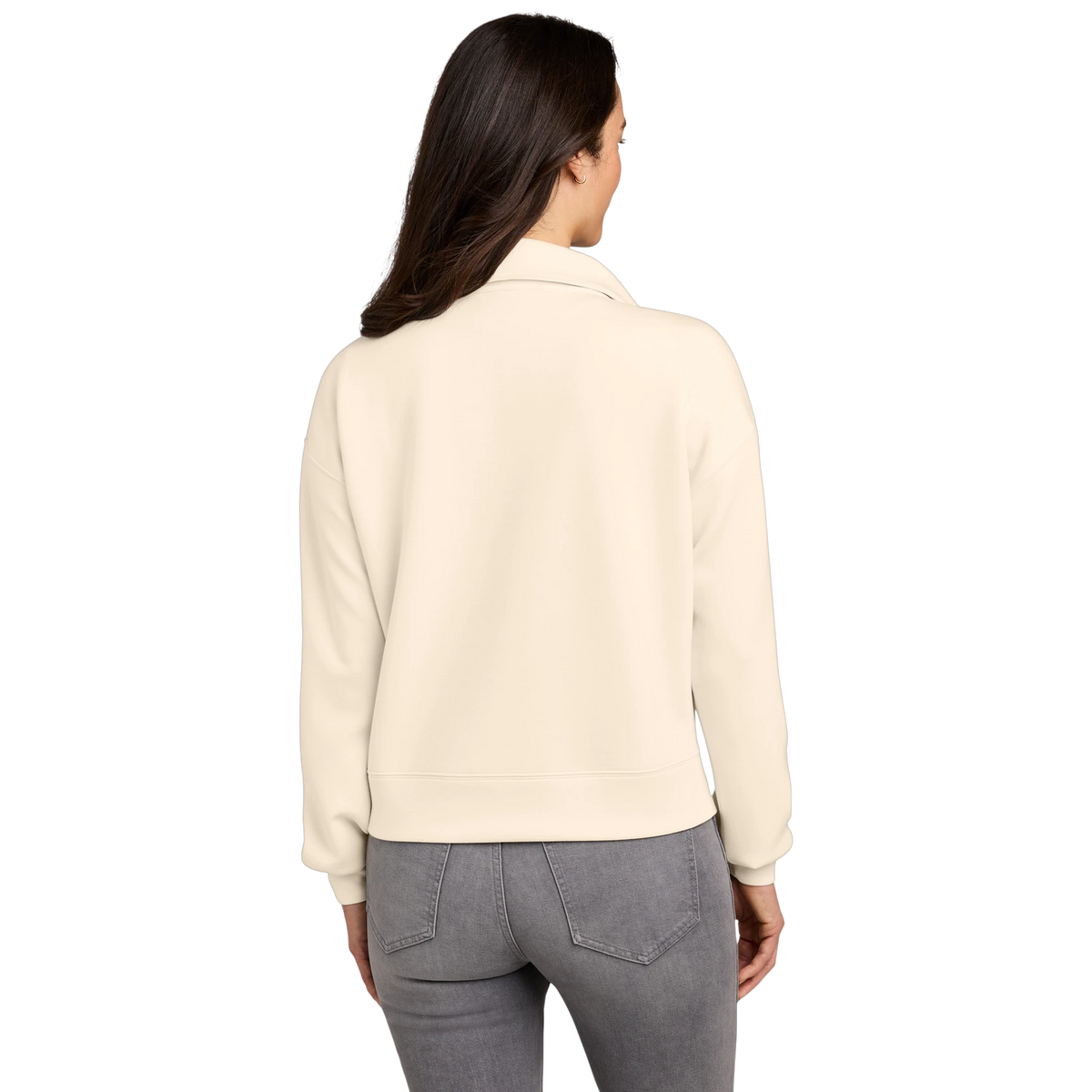 TravisMathew Women's Momentum Shift 1/2-Zip in Eggnog