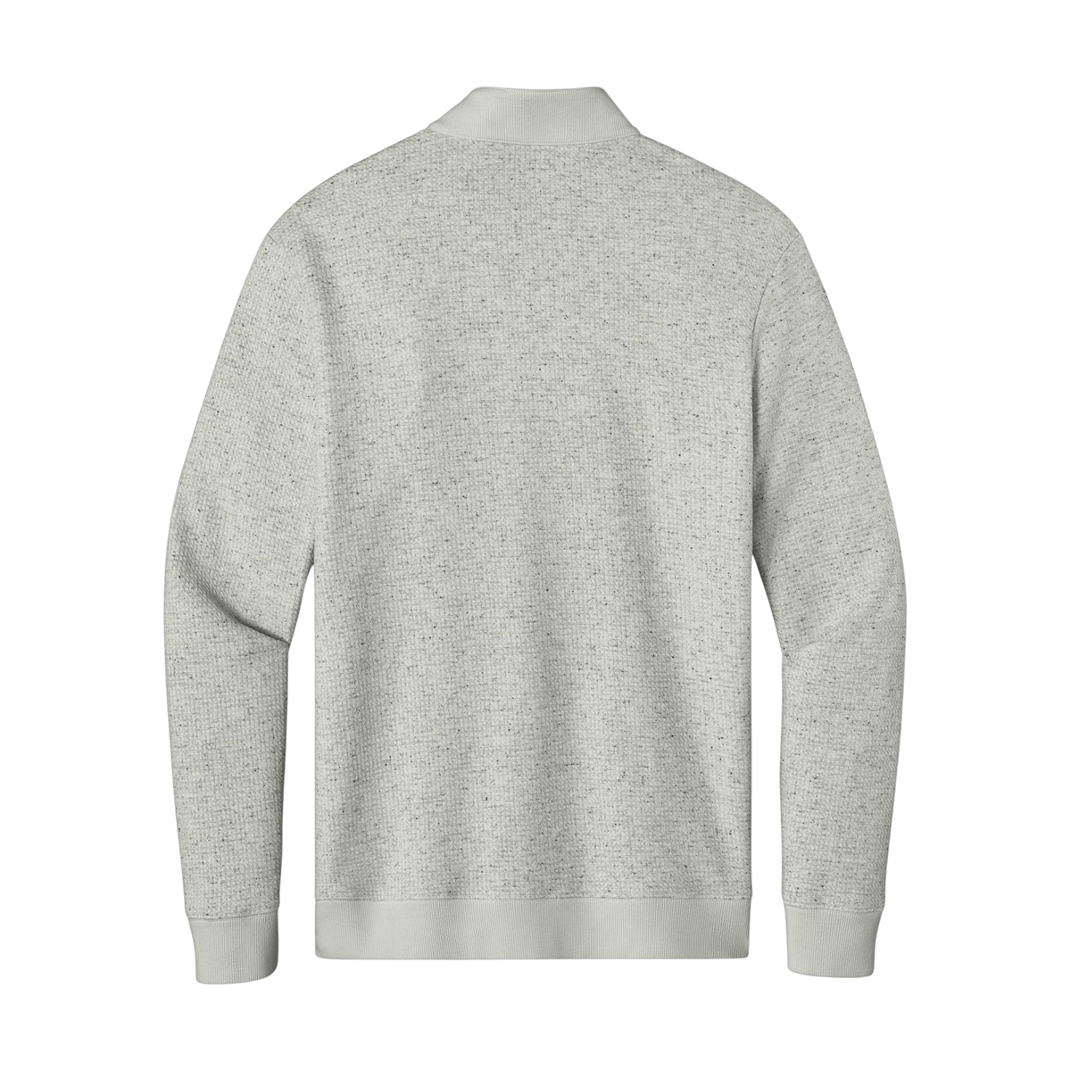 TravisMathew Waffle 1/4-Zip in Light Grey Heather — custom branded by Motive
