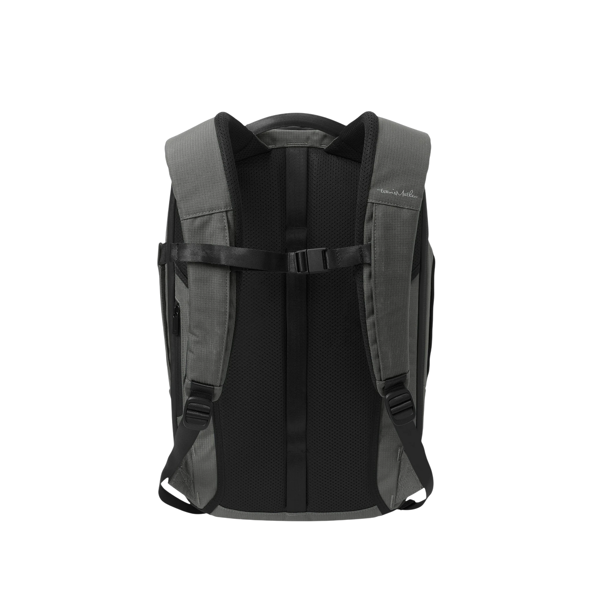 TravisMathew Lateral Backpack in Graphite — custom branded by Motive