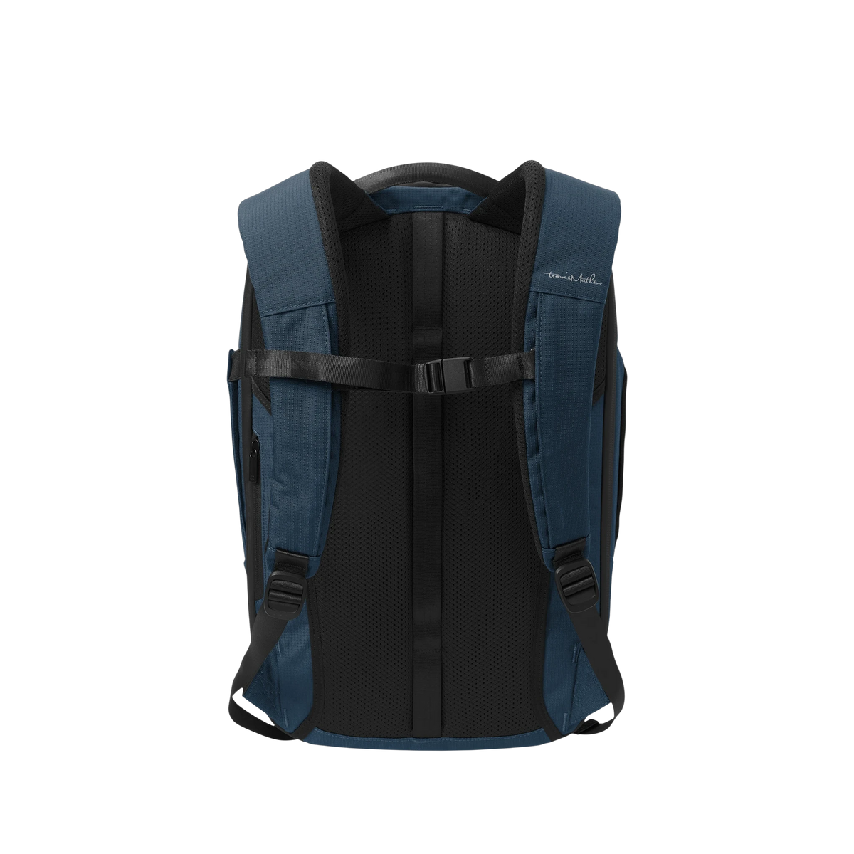 TravisMathew Lateral Backpack in Navy — custom branded by Motive