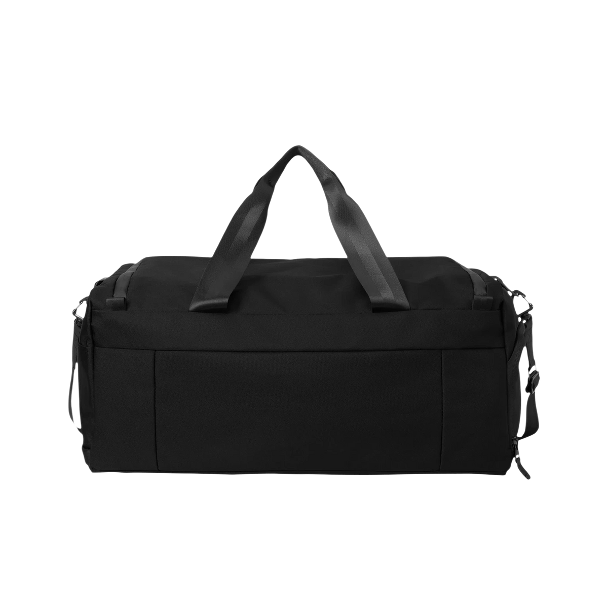 TravisMathew Duration Duffel in Black — custom branded by Motive