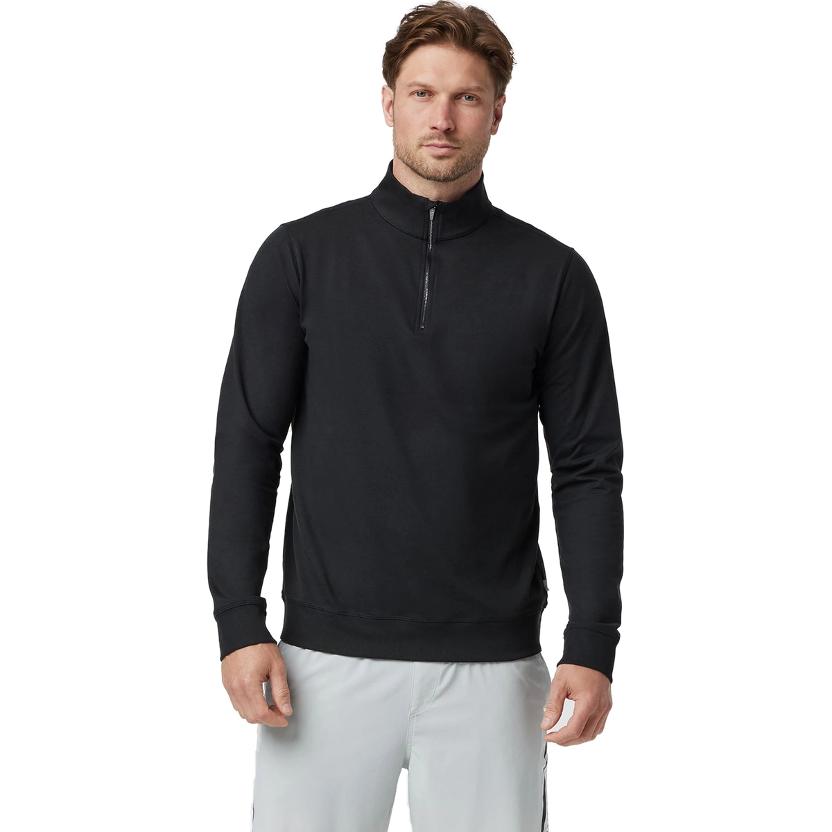 Vuori Coronado Half Zip in Black Heather