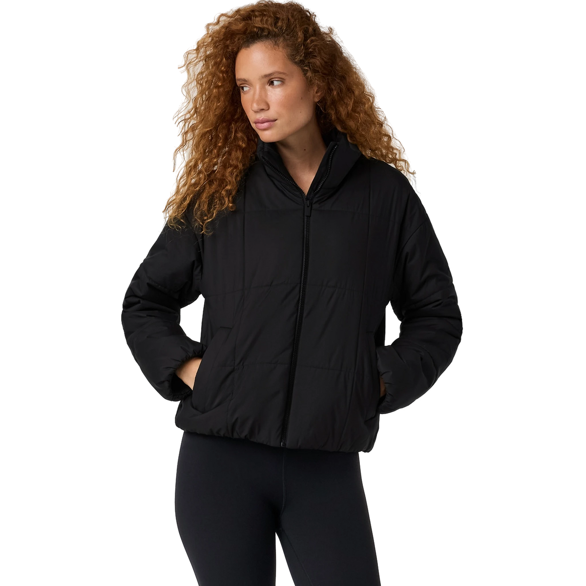 Vuori Women's Canyon Insulated Sporty Jacket in Black
