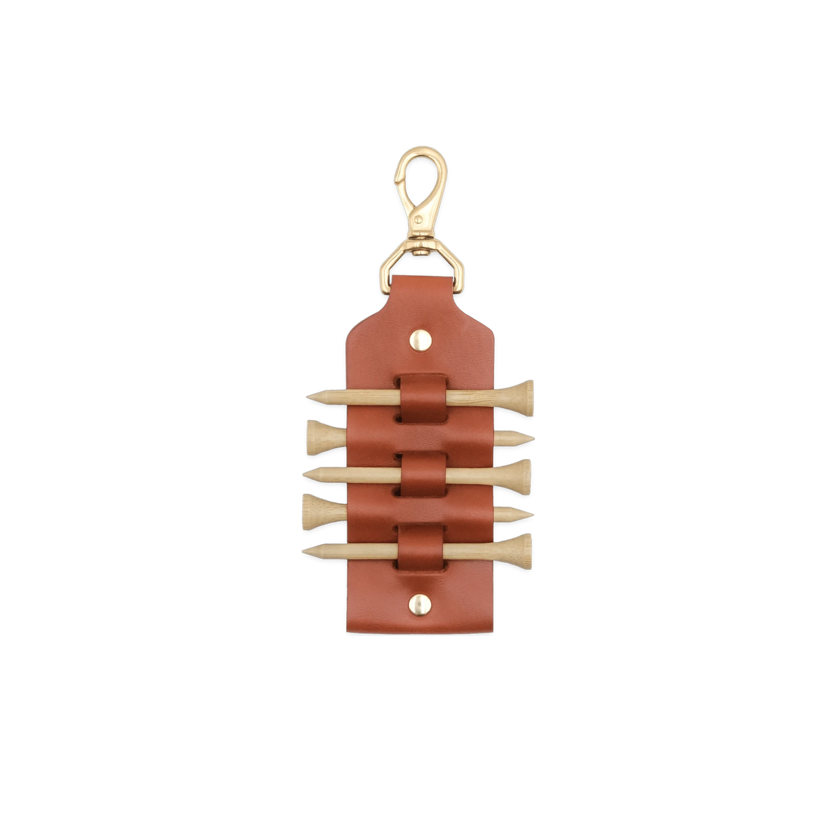 Woolly Made Golf Tee Tag in Brown — custom branded by Motive