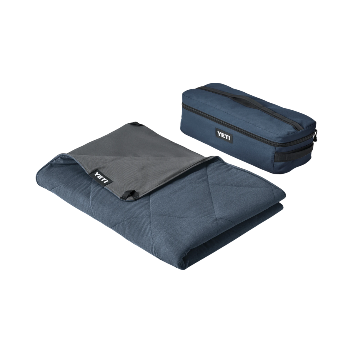 YETI Lowlands Blanket in Navy — custom branded by Motive