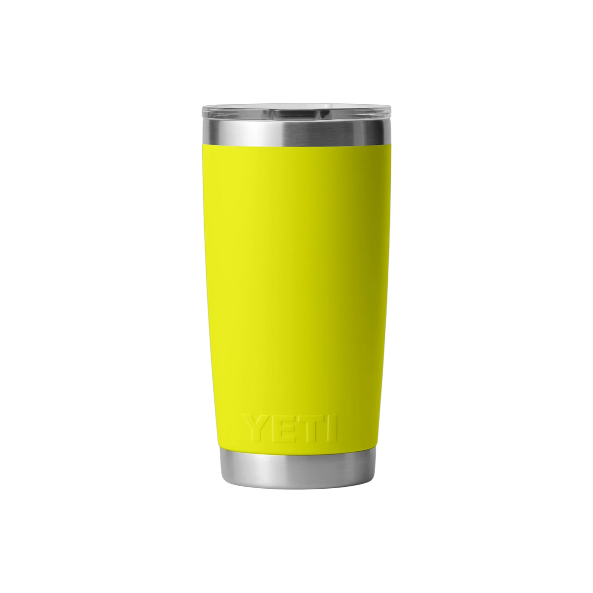 YETI Rambler 20oz Tumbler in Firefly Yellow — custom branded by Motive